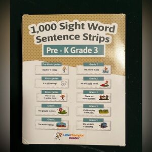 1,000 Sight Word Sentence cards, Pre-K to 3rd Grade,